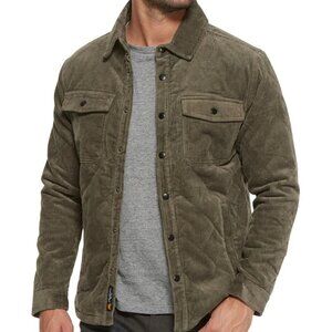 Flag & Anthem Olive Flannel Lined Quilted Corduroy Jacket